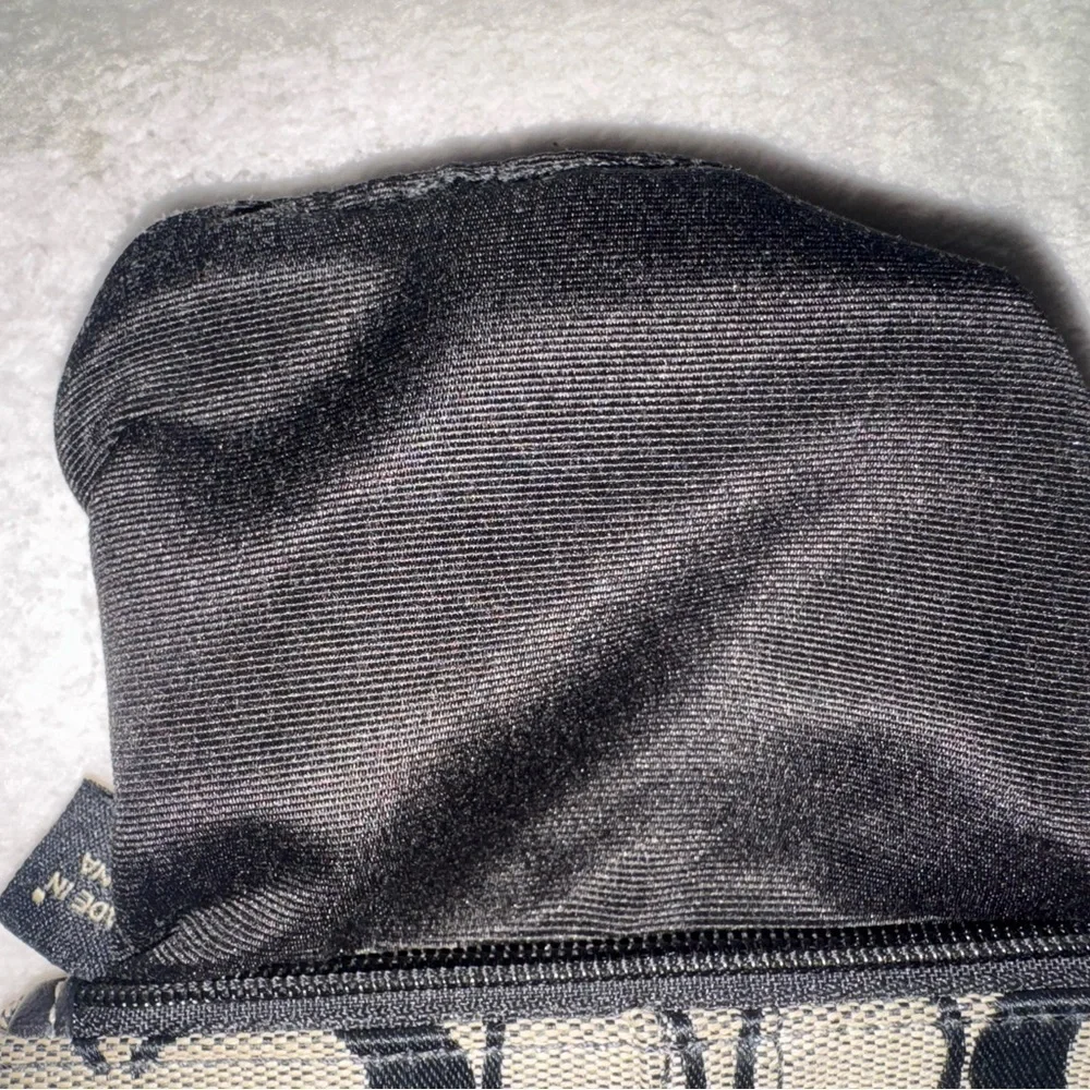 Coach Black and Tan Signature Canvas Wristlet